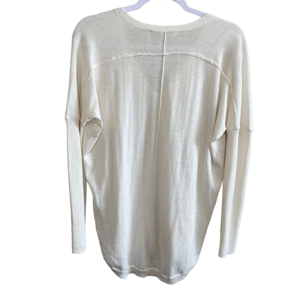 Monk & Lou - Cream Merino Wool Oversized Knit Sweater - Size Medium - Picture 2 of 7